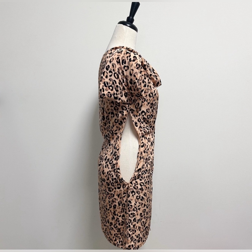Astr The Label Leopard Print Faux Wrap Long Sleev… - image 3